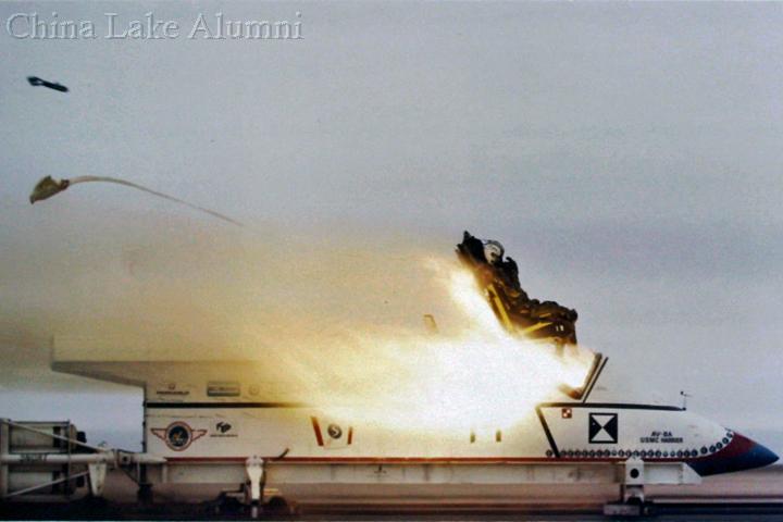 AV-8A Harrier ejection seat test