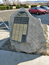 Memorial stone and plaque