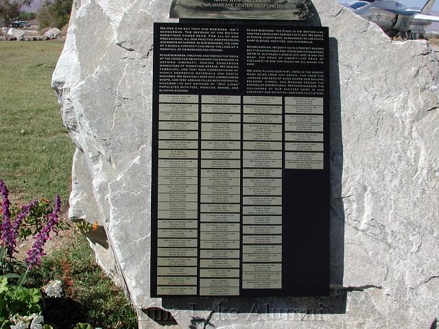 Memorial stone and plaque